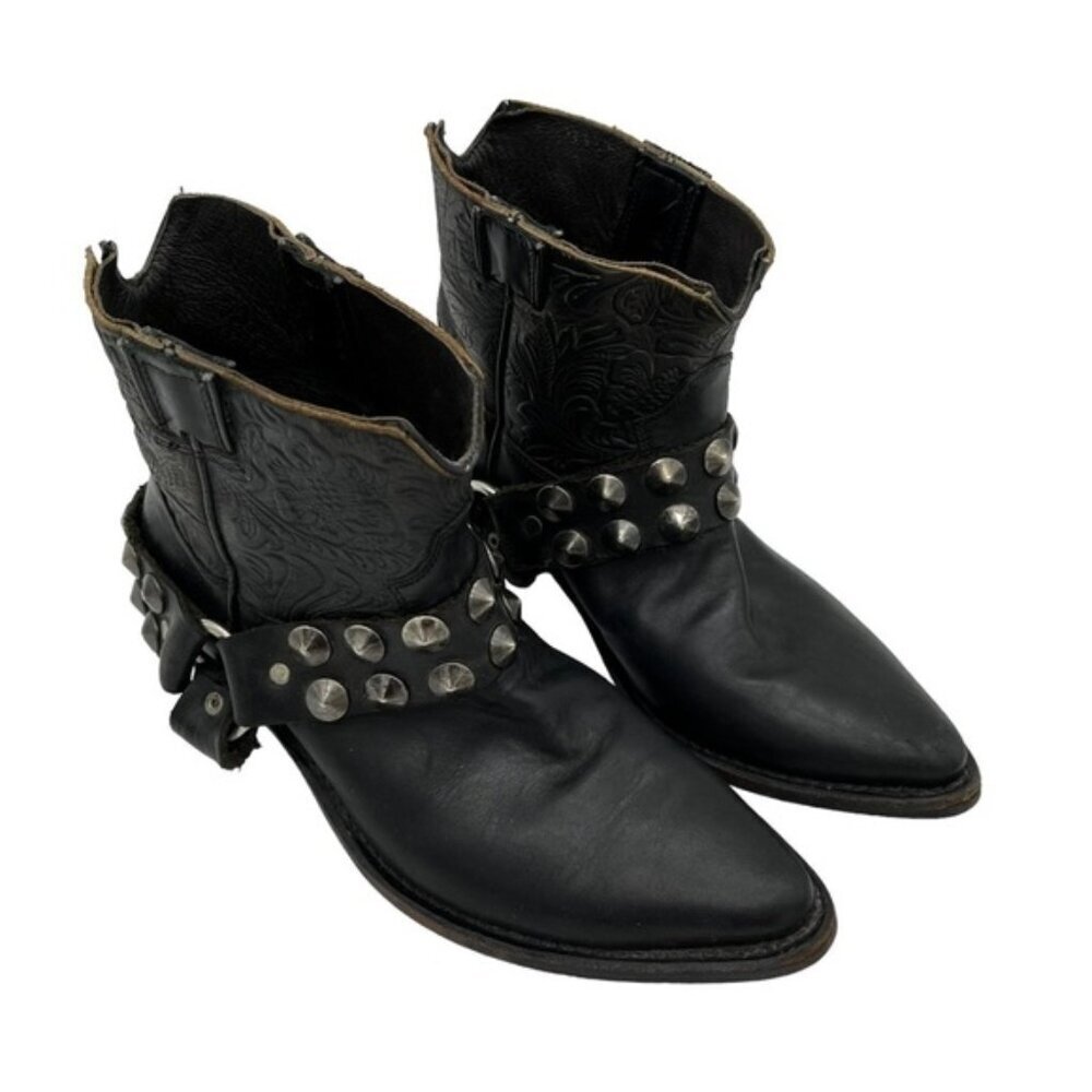 Golden Goose Studded Ankle Boots with Harness Strap Women Size 36 US 6